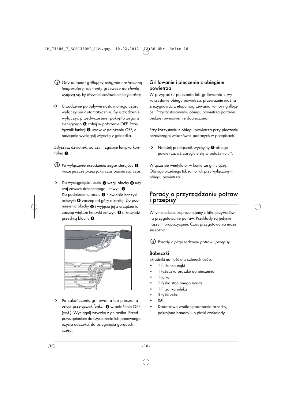 Porady o przyrządzaniu potraw i przepisy, Grillowanie i pieczenie z obiegiem powietrza, Babeczki | Silvercrest SGB 1380 B2 User Manual | Page 20 / 63