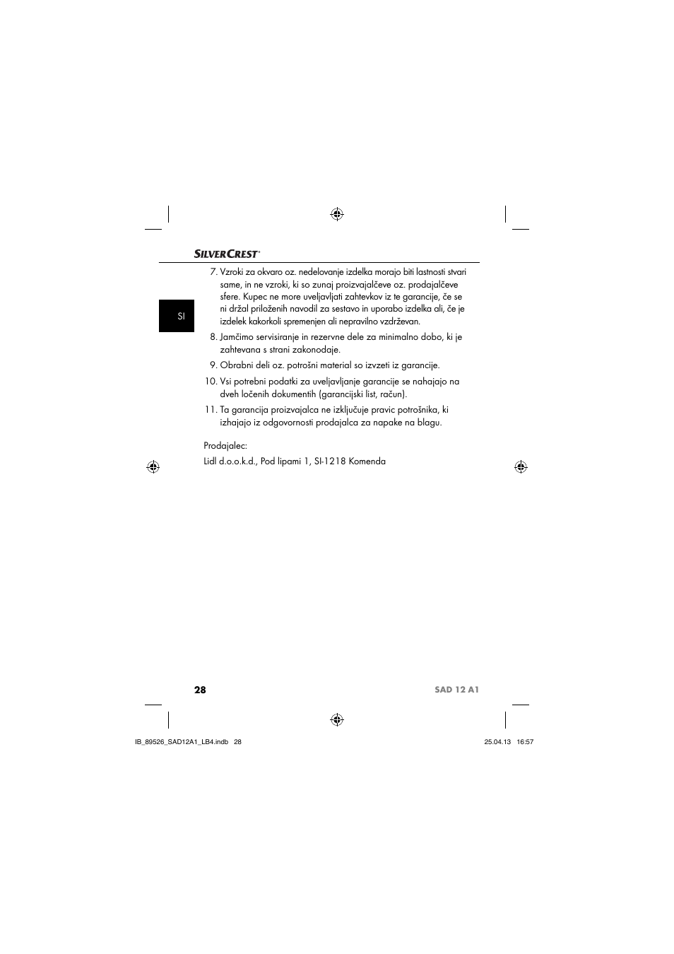 Silvercrest SAD 12 A1 User Manual | Page 31 / 74