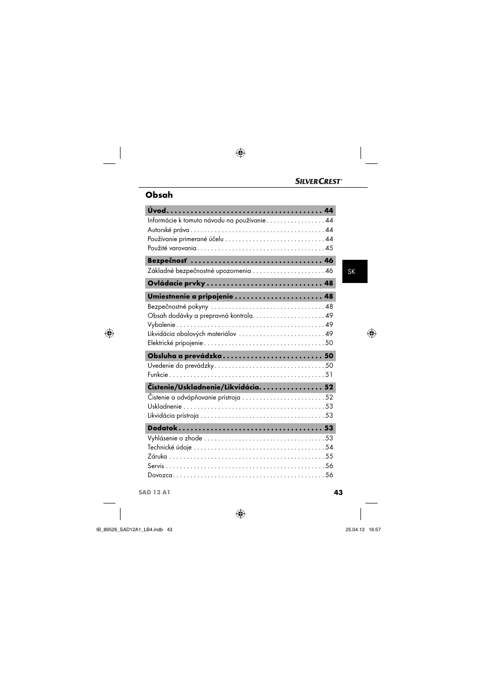 Silvercrest SAD 12 A1 User Manual | Page 46 / 74