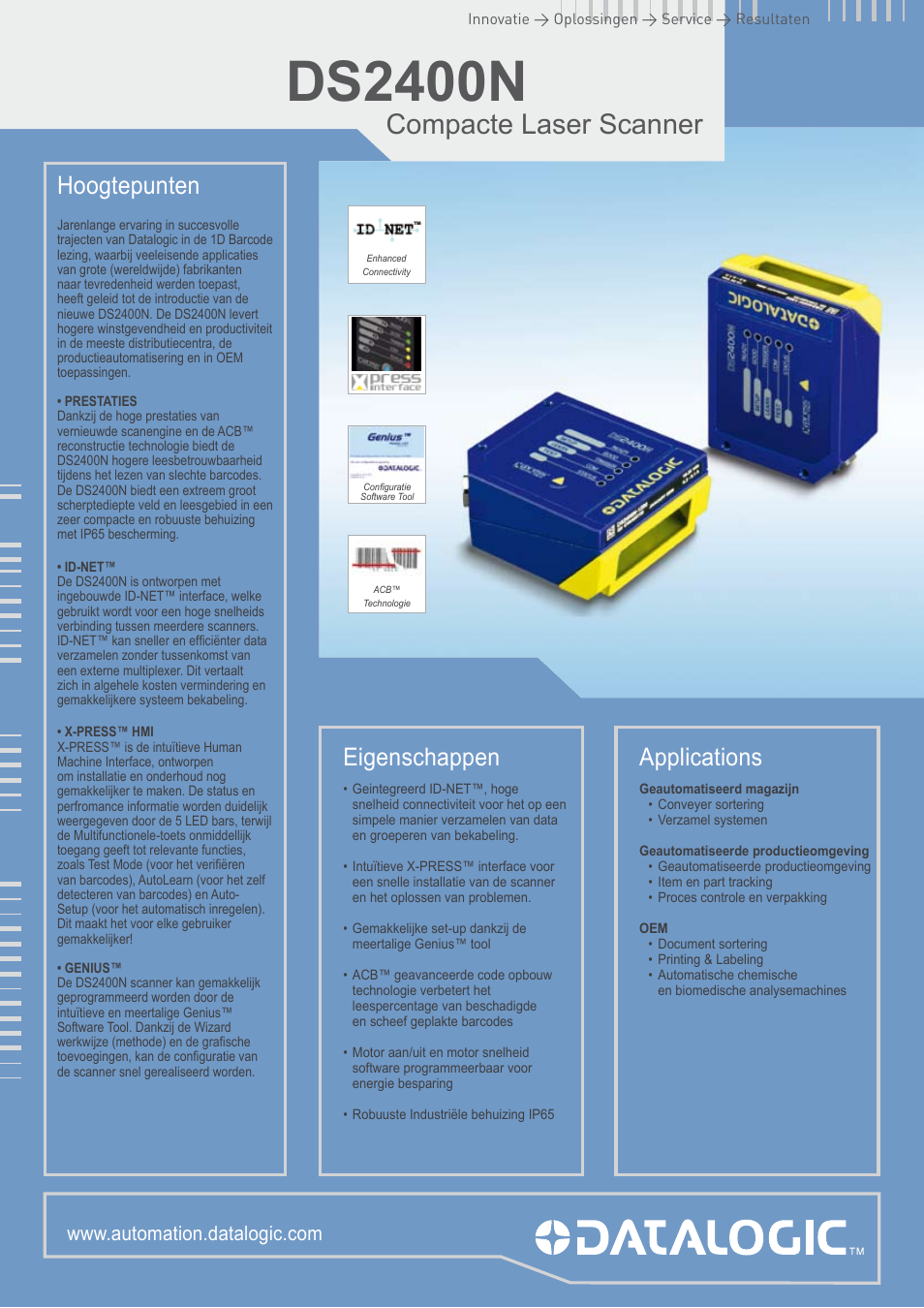 Datalogic Scanning DS2400N User Manual | 2 pages