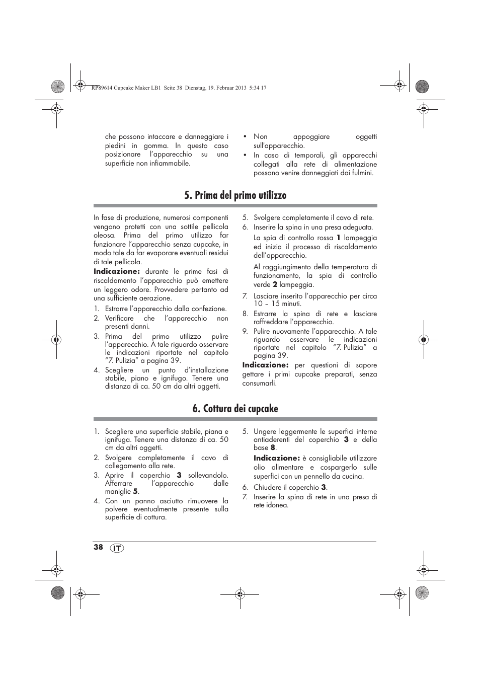 Prima del primo utilizzo, Cottura dei cupcake | Silvercrest SCCM 800 A1 User Manual | Page 40 / 78