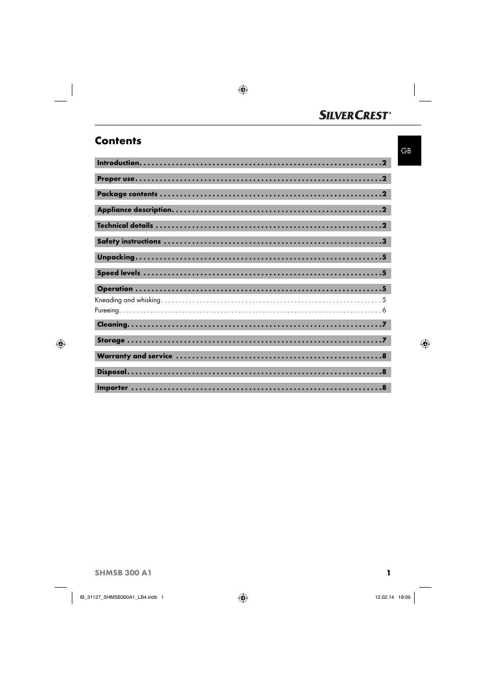 Silvercrest SHMSB 300 A1 User Manual | Page 4 / 60