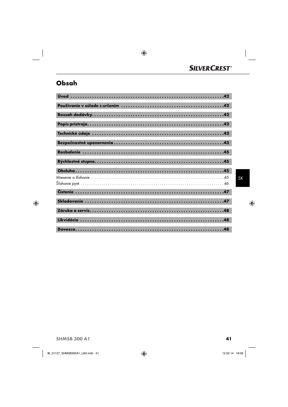 Silvercrest SHMSB 300 A1 User Manual | Page 44 / 60