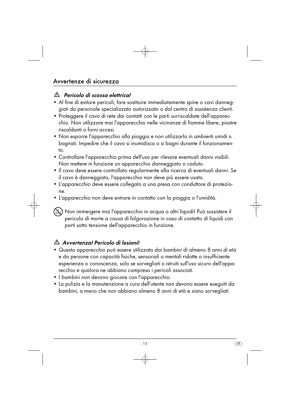 Avvertenze di sicurezza | Silvercrest SPM 2000 A2 User Manual | Page 16 / 51