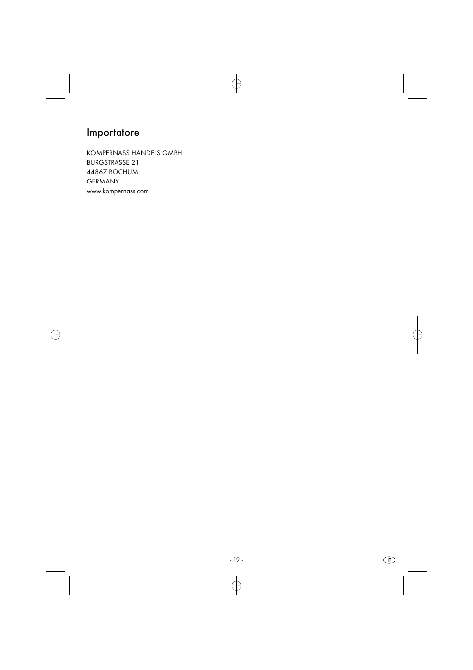 Importatore | Silvercrest SPM 2000 A2 User Manual | Page 22 / 51