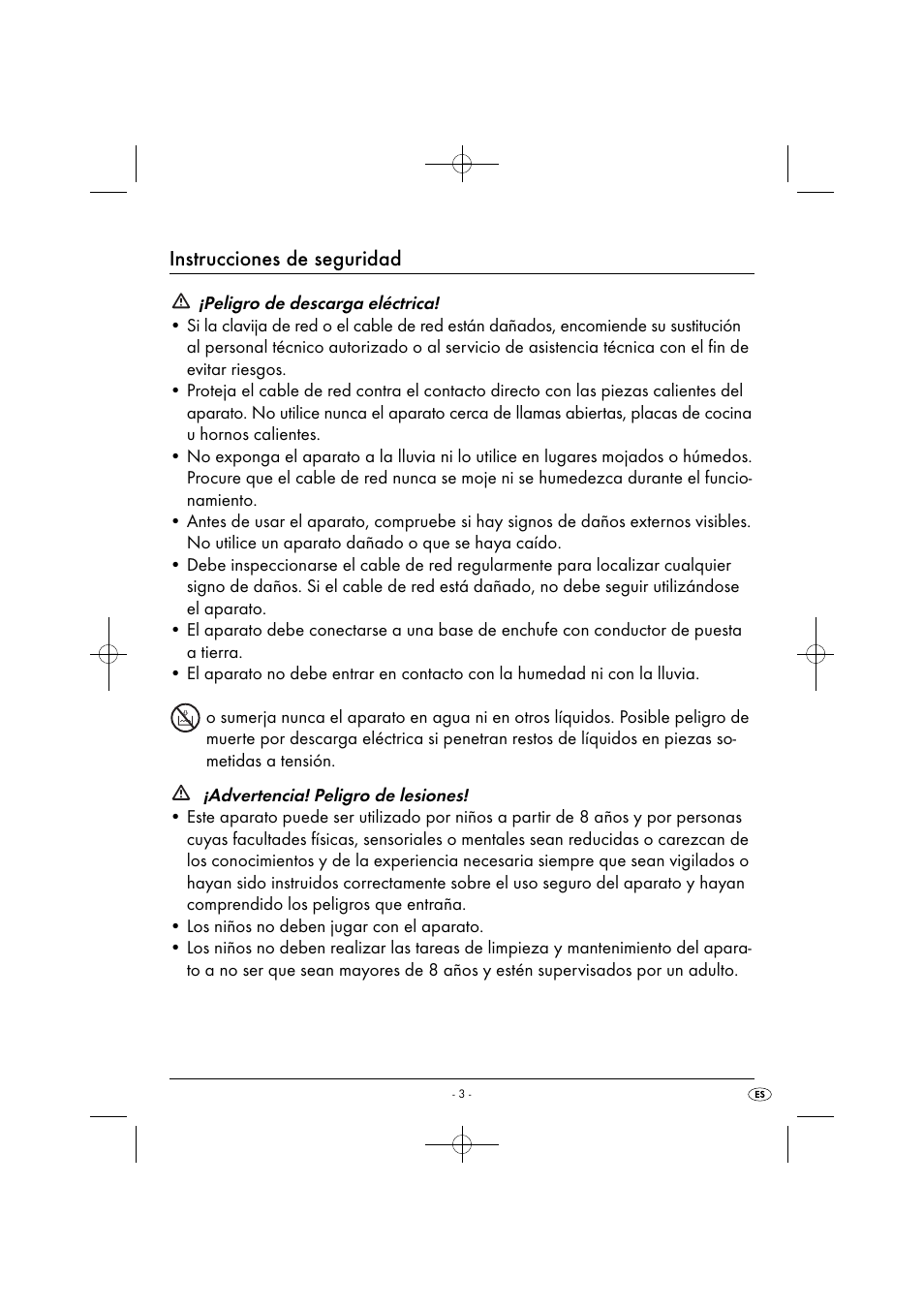 Instrucciones de seguridad | Silvercrest SPM 2000 A2 User Manual | Page 6 / 51