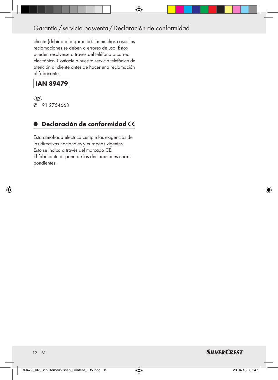 Declaración de conformidad | Silvercrest SSHK 100 B2 User Manual | Page 12 / 45