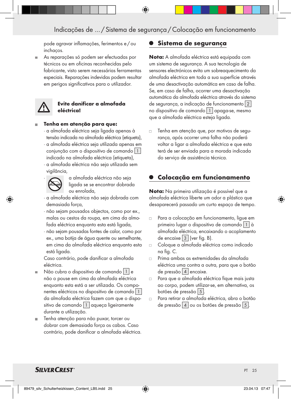 Sistema de segurança, Colocação em funcionamento | Silvercrest SSHK 100 B2 User Manual | Page 25 / 45