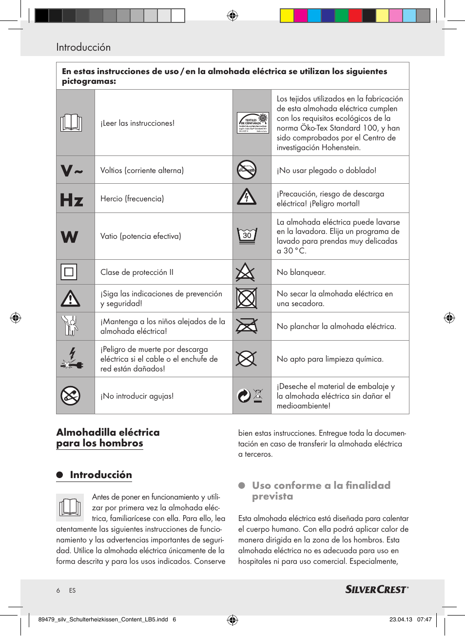 Introducción, Uso conforme a la finalidad prevista | Silvercrest SSHK 100 B2 User Manual | Page 6 / 45