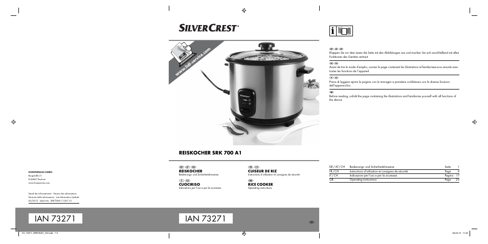 Silvercrest SRK 700 A1 User Manual | 33 pages