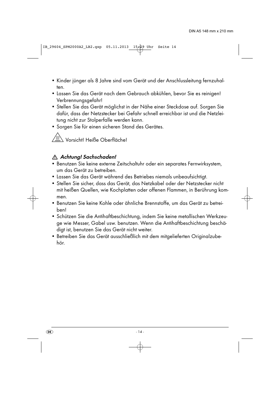 Silvercrest SPM 2000 A2 User Manual | Page 17 / 32