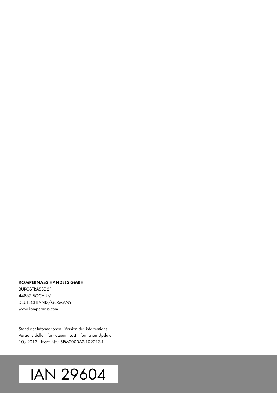 Silvercrest SPM 2000 A2 User Manual | Page 42 / 42