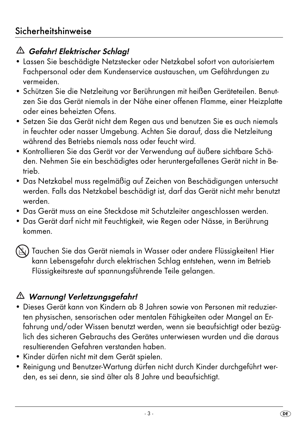 Sicherheitshinweise | Silvercrest SPM 2000 A2 User Manual | Page 6 / 42