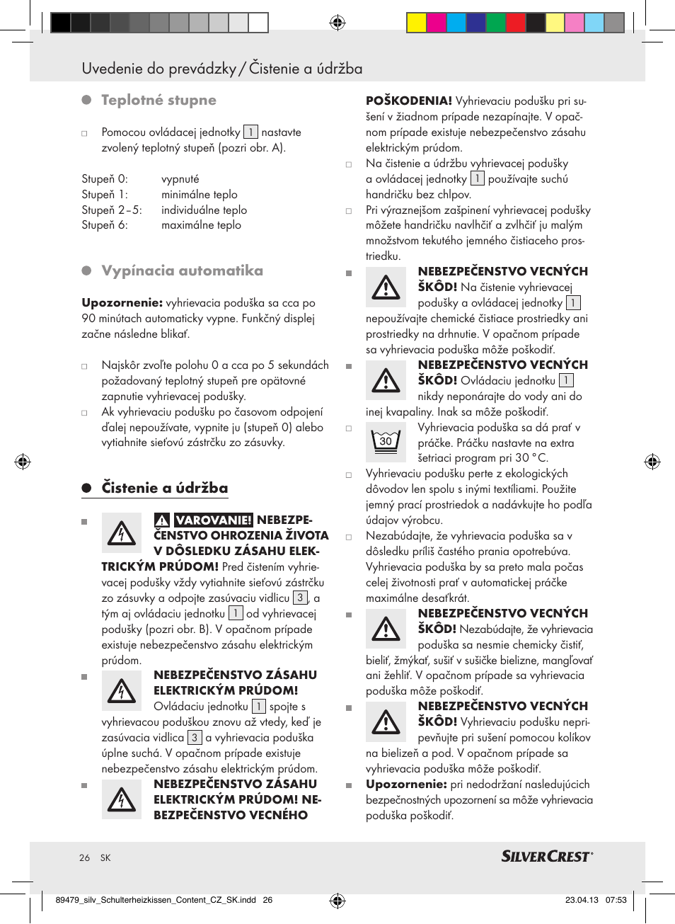 Uvedenie do prevádzky / čistenie a údržba, Teplotné stupne, Vypínacia automatika | Čistenie a údržba | Silvercrest SSHK 100 B2 User Manual | Page 26 / 37