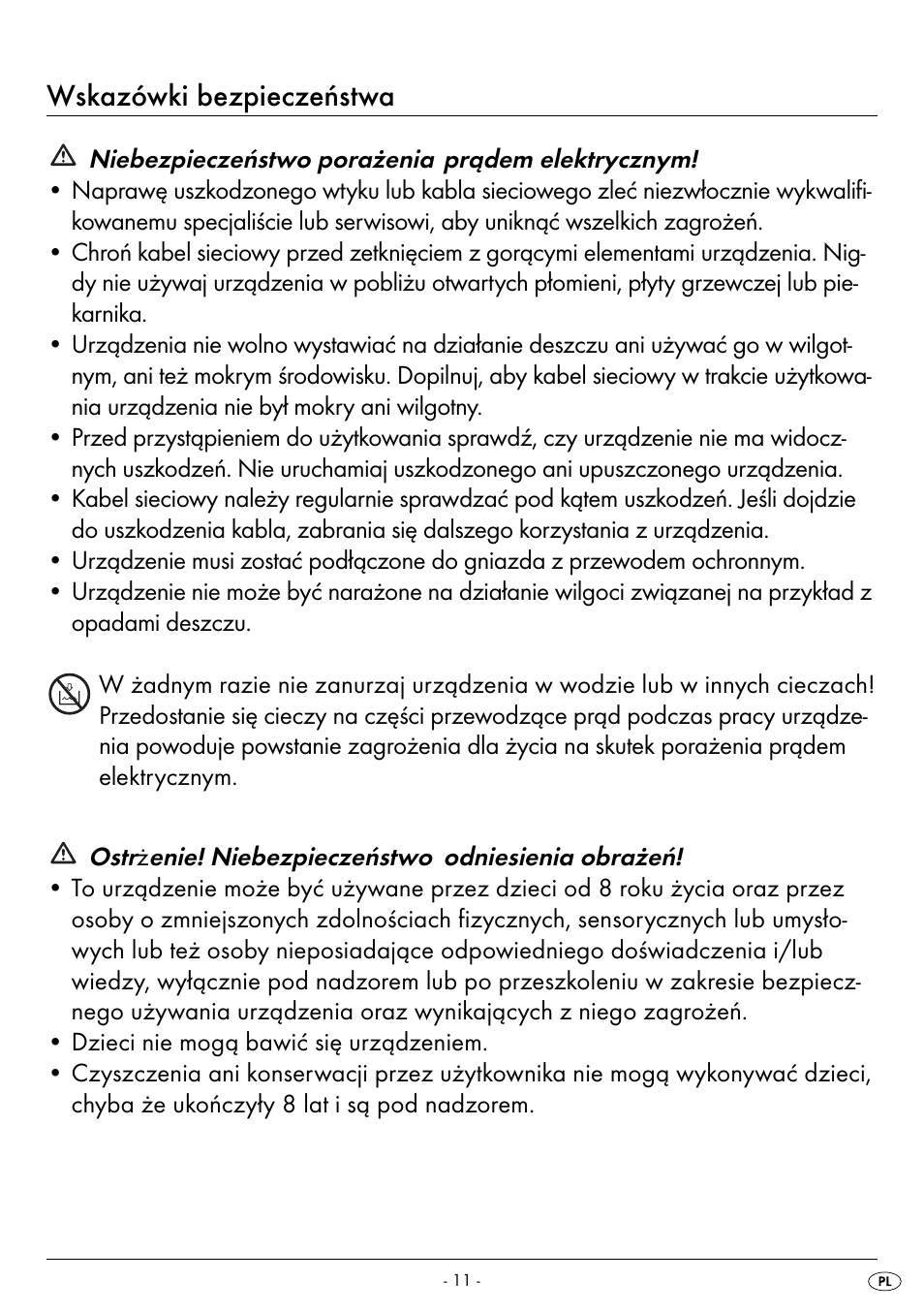 Wskazówki bezpieczeństwa | Silvercrest SPM 2000 A2 User Manual | Page 14 / 65