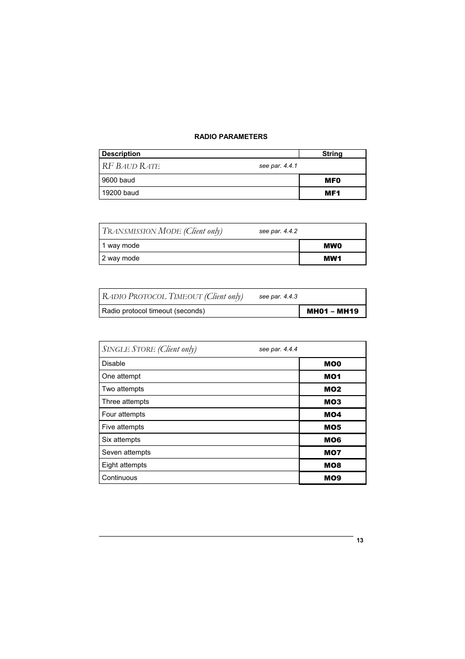 Rf b, Client only) | Datalogic Scanning DL Cordless Card DLCC User Manual | Page 27 / 55