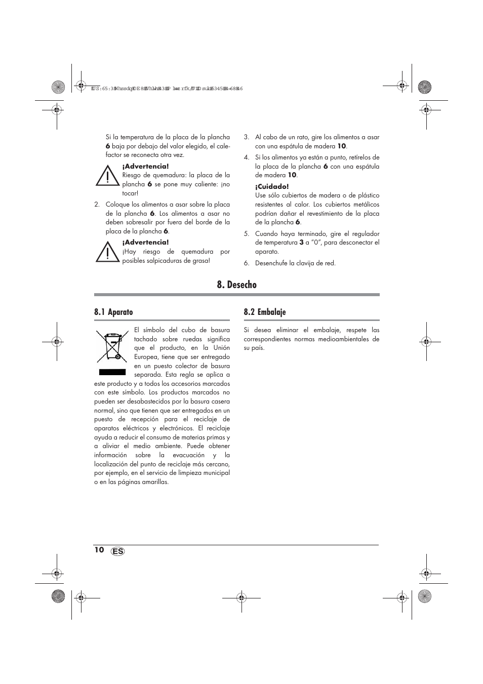 Desecho, 1 aparato, 2 embalaje | Silvercrest STYG 2000 A2 User Manual | Page 12 / 54