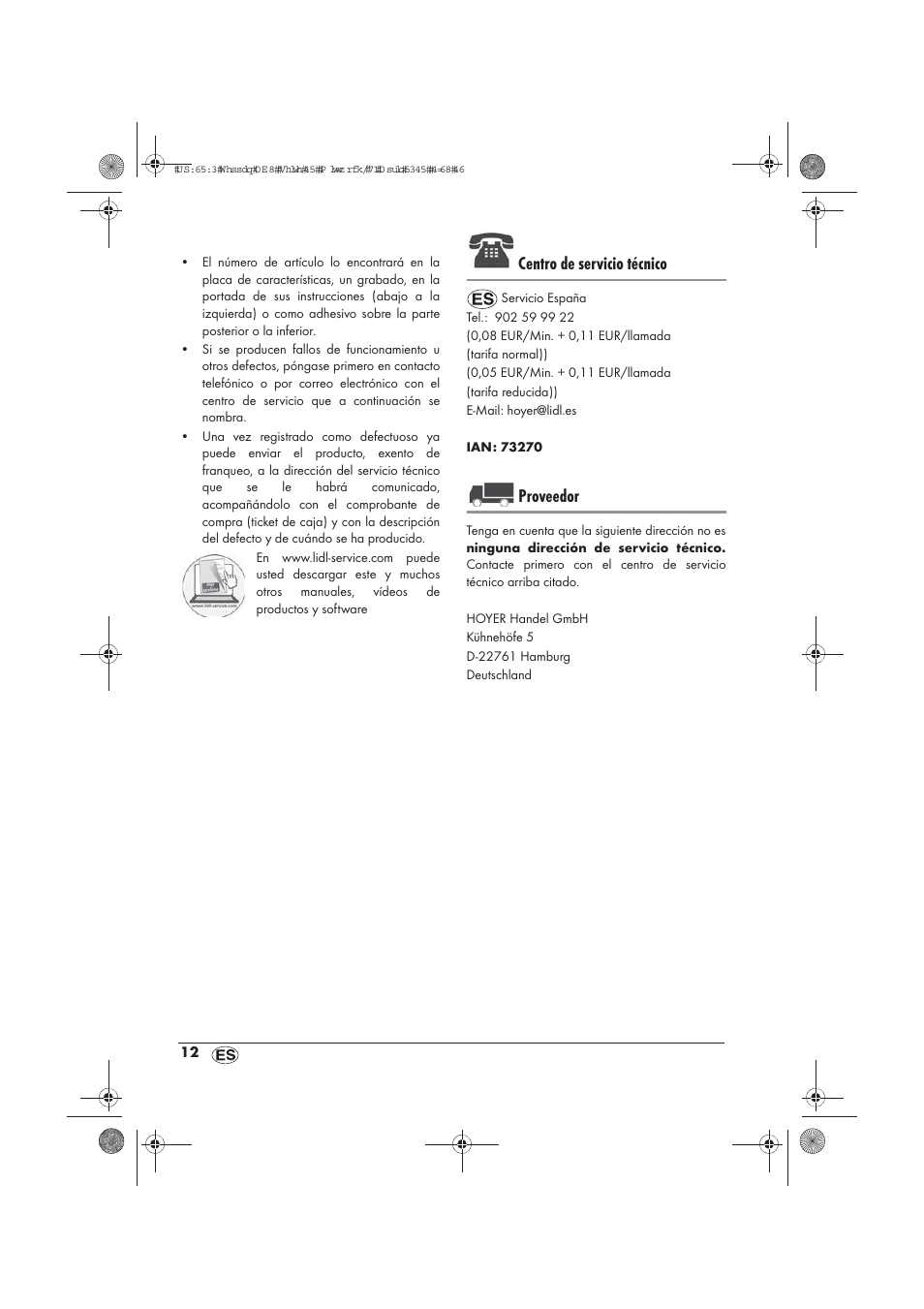 Centro de servicio técnico, Proveedor | Silvercrest STYG 2000 A2 User Manual | Page 14 / 54