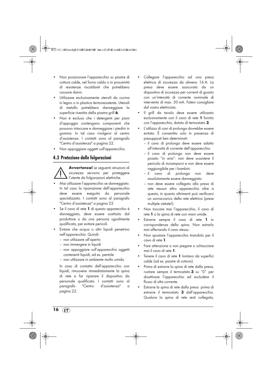 3 protezione dalle folgorazioni | Silvercrest STYG 2000 A2 User Manual | Page 18 / 54