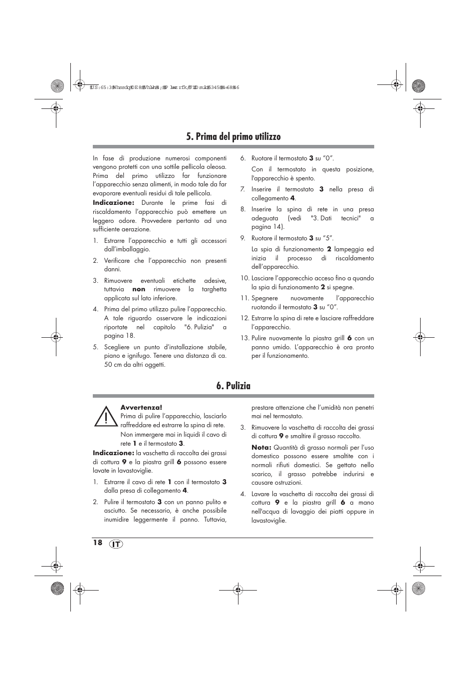 Prima del primo utilizzo, Pulizia | Silvercrest STYG 2000 A2 User Manual | Page 20 / 54