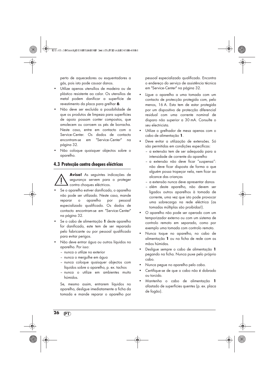 3 protecção contra choques eléctricos | Silvercrest STYG 2000 A2 User Manual | Page 28 / 54
