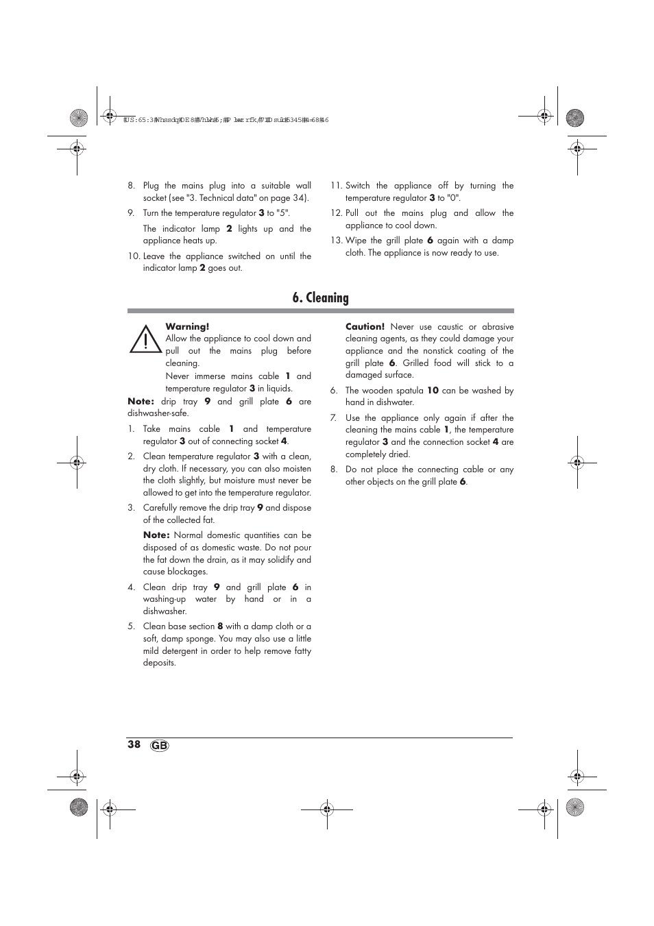 Cleaning | Silvercrest STYG 2000 A2 User Manual | Page 40 / 54