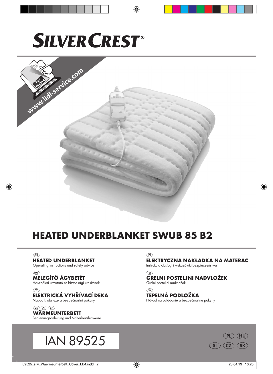 Silvercrest SWUB 85 B2 User Manual | 63 pages