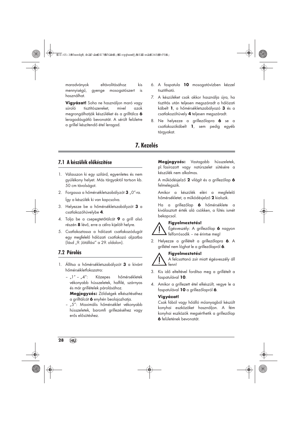 Kezelés, 1 a készülék előkészítése, 2 párolás | Silvercrest STYG 2000 A2 User Manual | Page 30 / 70