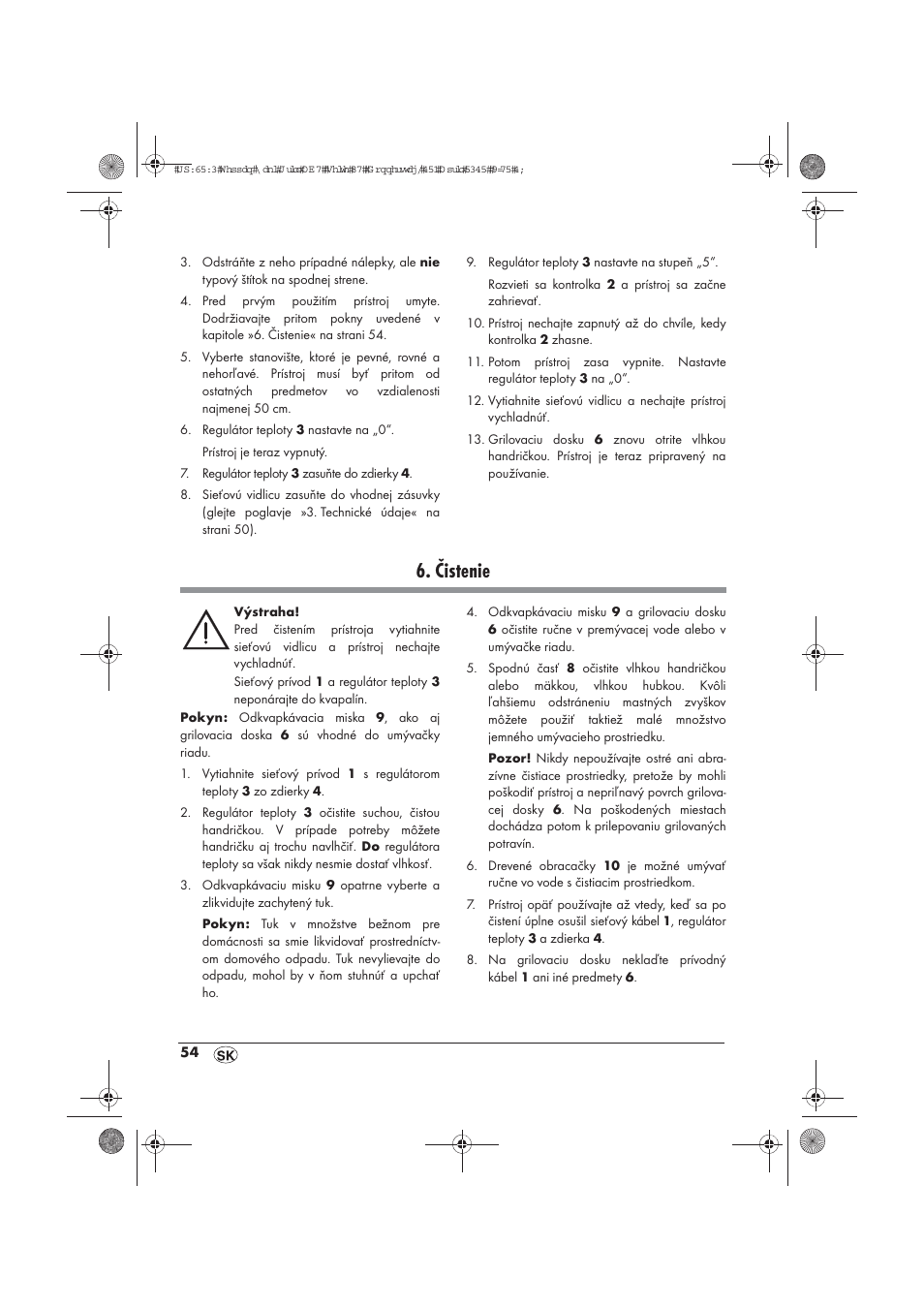 Čistenie | Silvercrest STYG 2000 A2 User Manual | Page 56 / 70