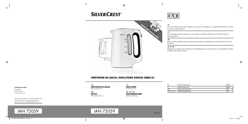 Silvercrest SWKCD 3000 A1 User Manual | 49 pages