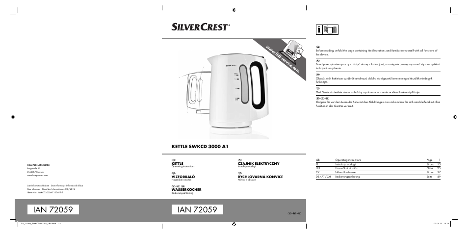 Silvercrest SWKCD 3000 A1 User Manual | 61 pages