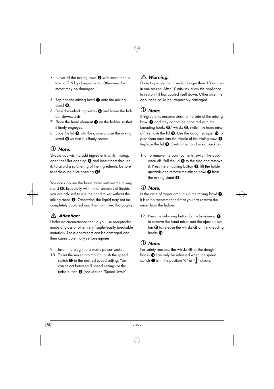 Attention, Warning | Silvercrest SHMS 300 B1 User Manual | Page 39 / 44