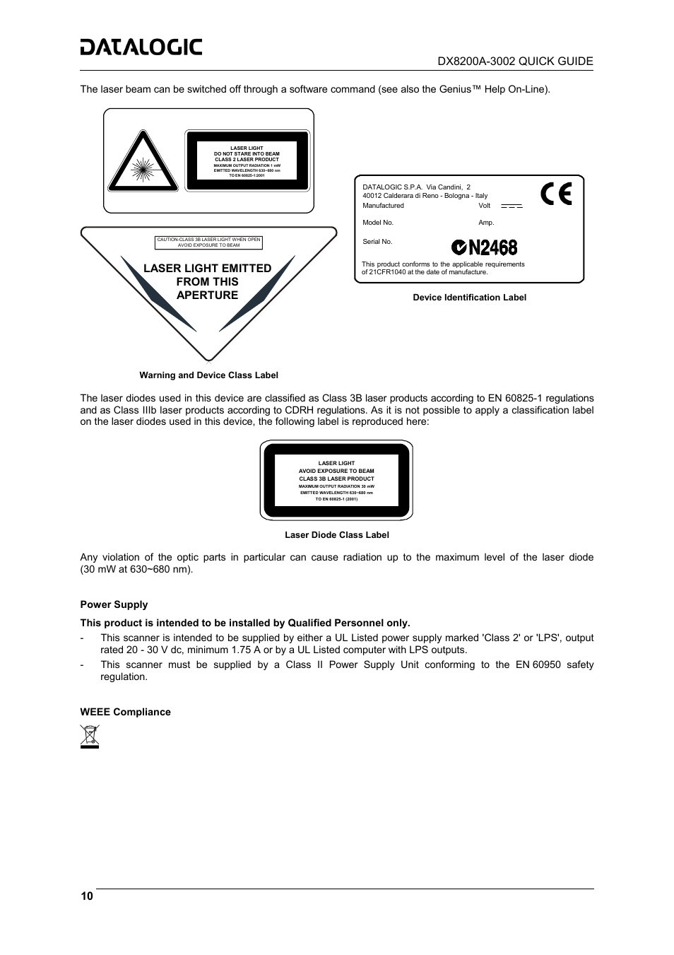 Datalogic Scanning DX8200A-3002 User Manual | Page 10 / 11