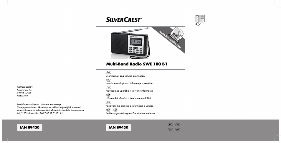 Silvercrest SWE 100 B1 User Manual | 174 pages