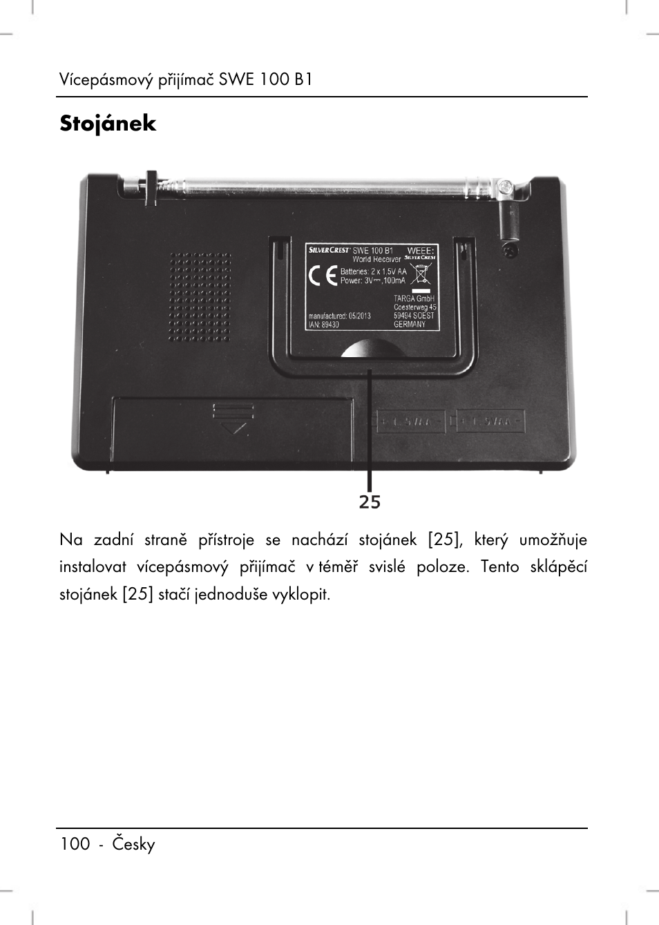 Stojánek | Silvercrest SWE 100 B1 User Manual | Page 102 / 174