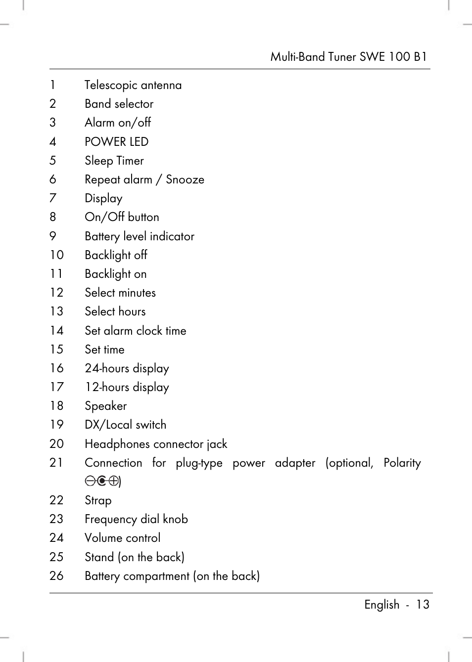 Silvercrest SWE 100 B1 User Manual | Page 15 / 174