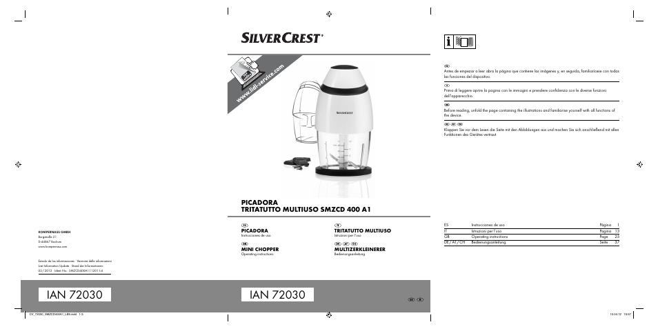 Silvercrest SMZCD 400 A1 User Manual | 50 pages