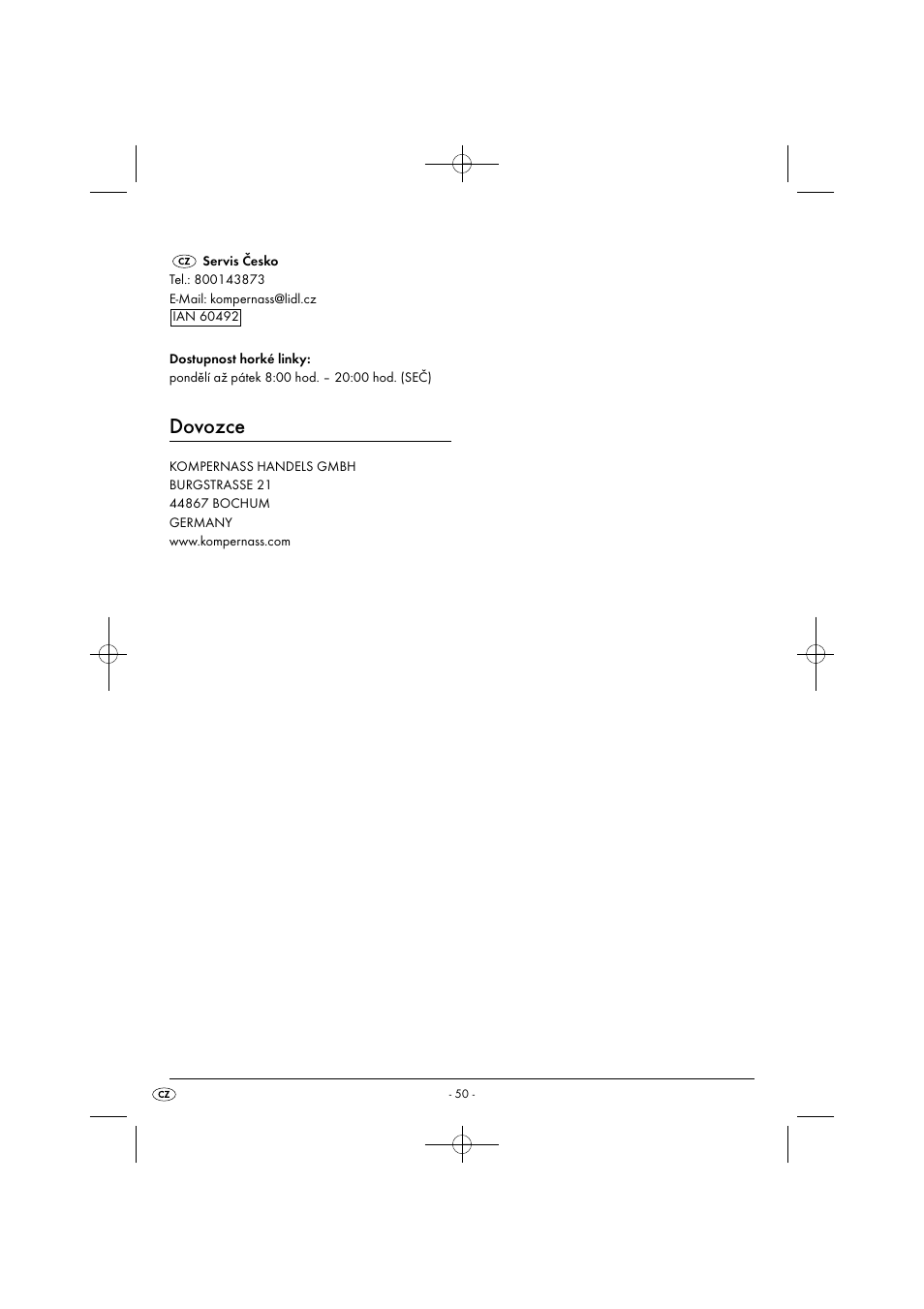 Dovozce | Silvercrest SHMS 300 B1 User Manual | Page 53 / 74