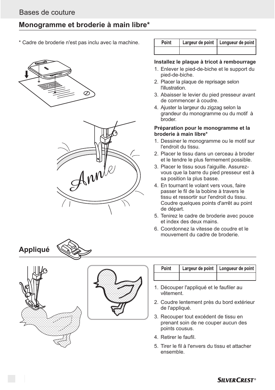 Appliqué | Silvercrest SNM 33 B1 User Manual | Page 22 / 94