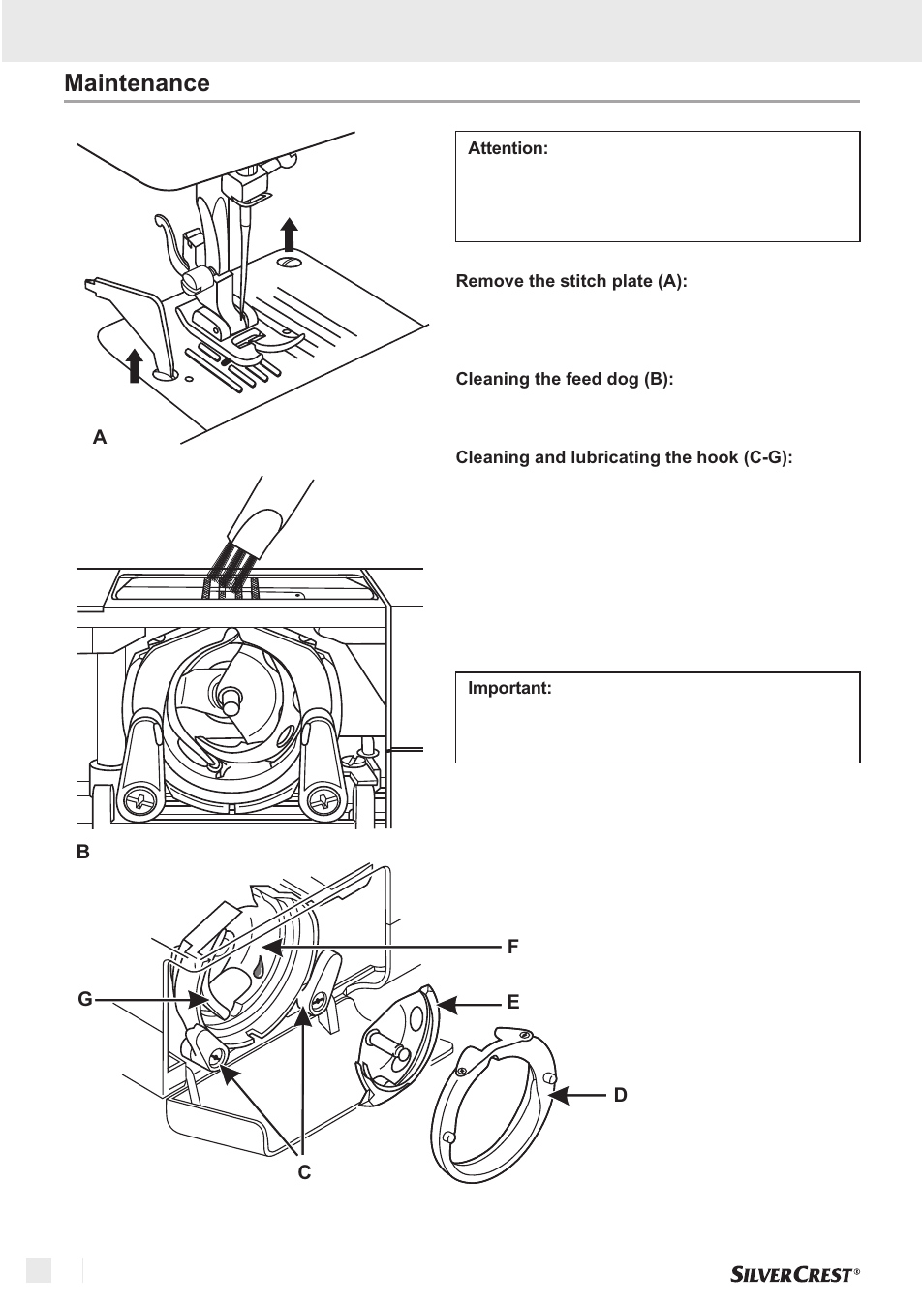 Maintenance | Silvercrest SNM 33 B1 User Manual | Page 90 / 94