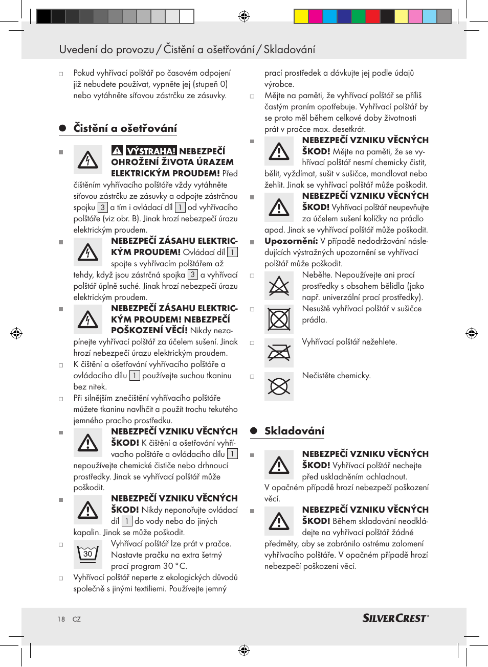 Čistění a ošetřování, Skladování | Silvercrest SSHK 100 A2 User Manual | Page 14 / 32
