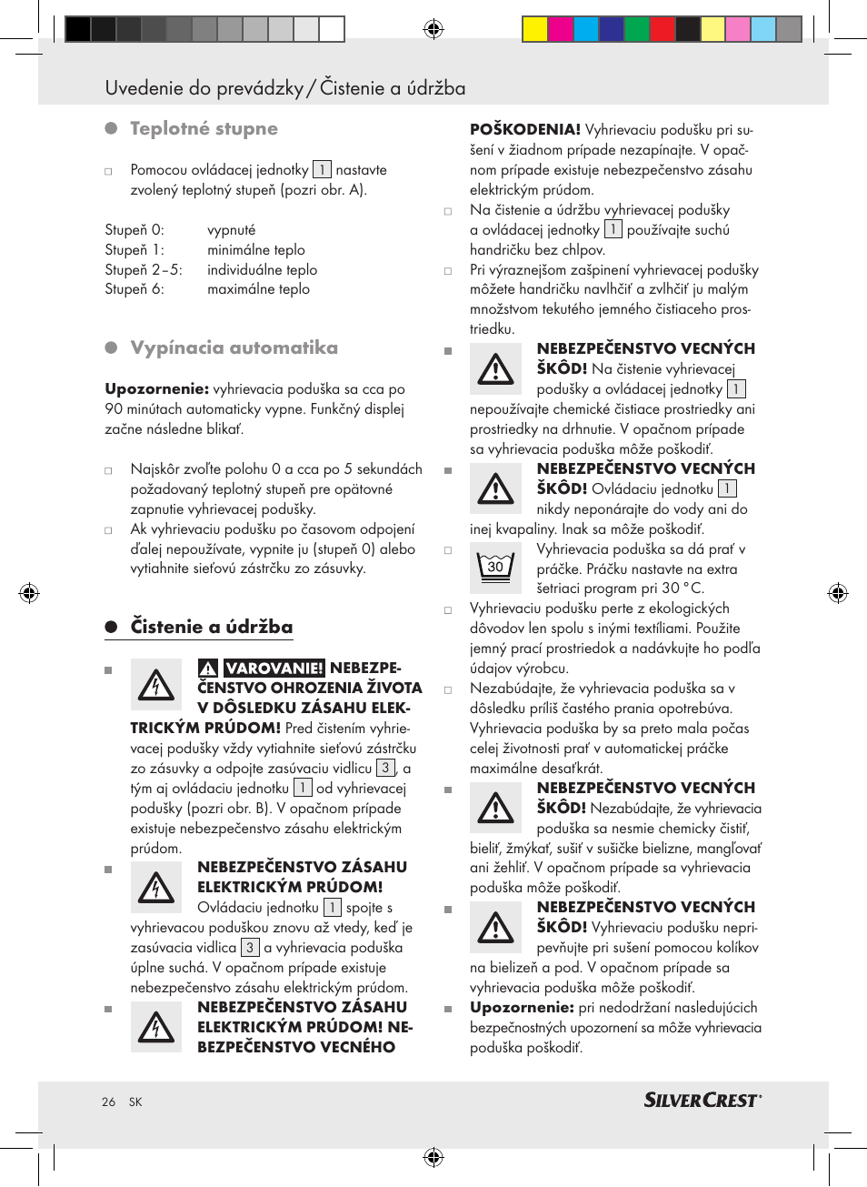 Uvedenie do prevádzky / čistenie a údržba, Teplotné stupne, Vypínacia automatika | Čistenie a údržba | Silvercrest SSHK 100 A2 User Manual | Page 22 / 32