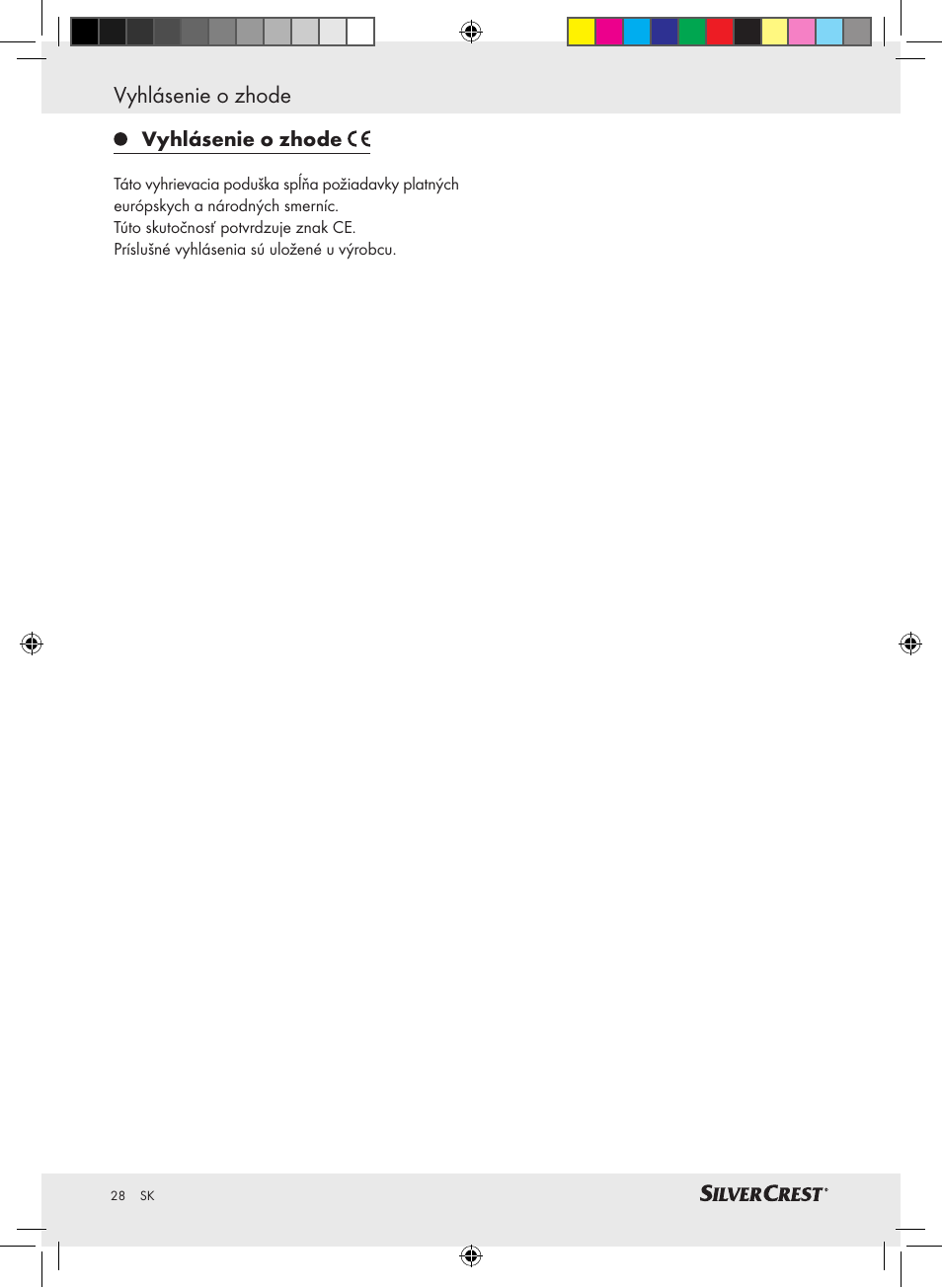 Vyhlásenie o zhode | Silvercrest SSHK 100 A2 User Manual | Page 24 / 32