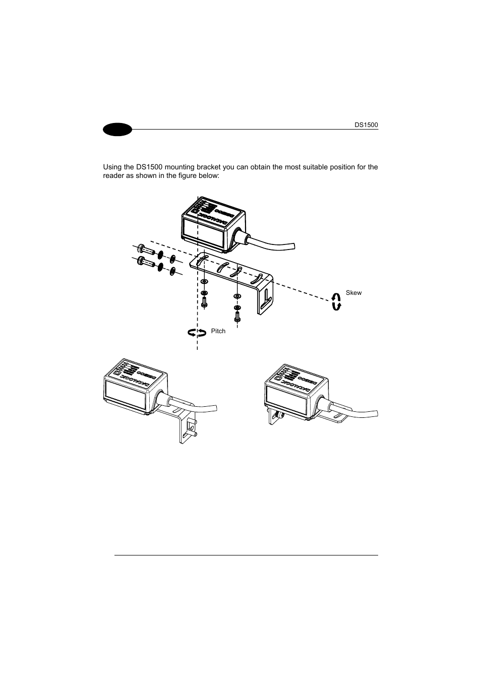 Mounting ds1500, Information in par.2.2.1 | Datalogic Scanning DS1500 User Manual | Page 22 / 65