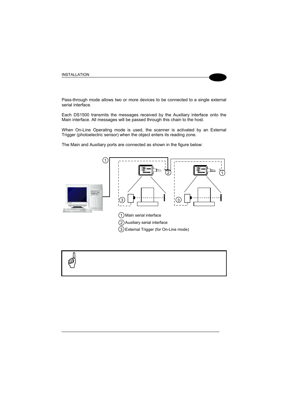 Pass-through, 2 pass-through | Datalogic Scanning DS1500 User Manual | Page 37 / 65