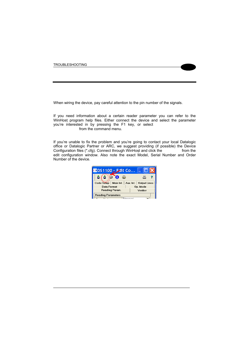 Troubleshooting, General guidelines, 5 troubleshooting | Datalogic Scanning DS1500 User Manual | Page 49 / 65