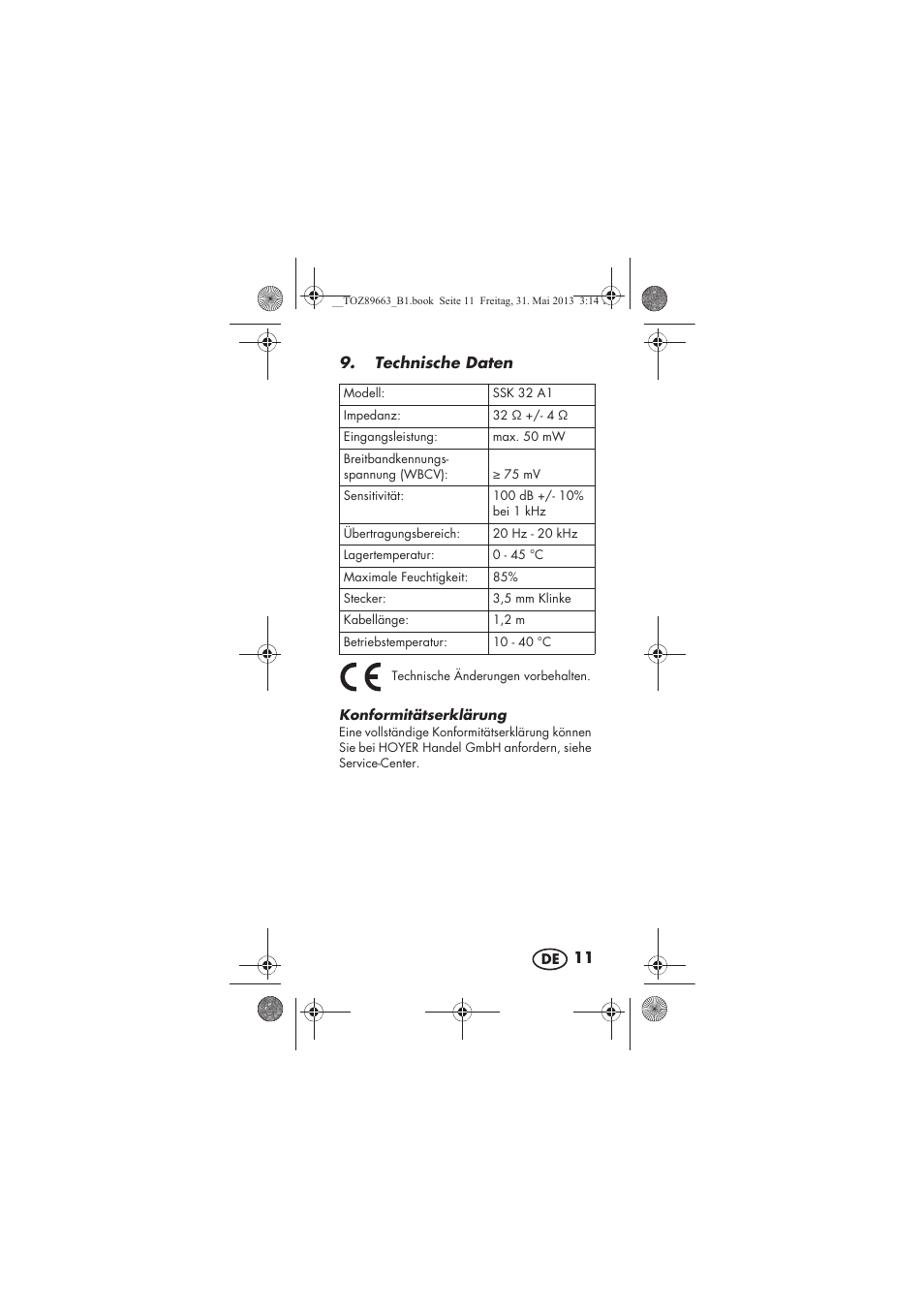 Silvercrest SSK 32 A1 User Manual | Page 13 / 74