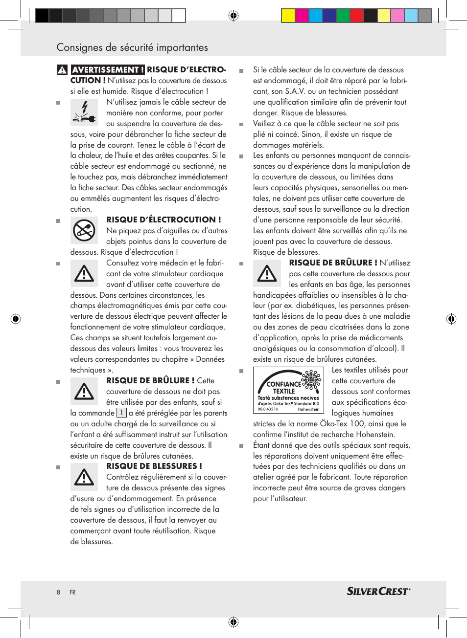 Consignes de sécurité importantes | Silvercrest SWUB 85 A2 User Manual | Page 4 / 24
