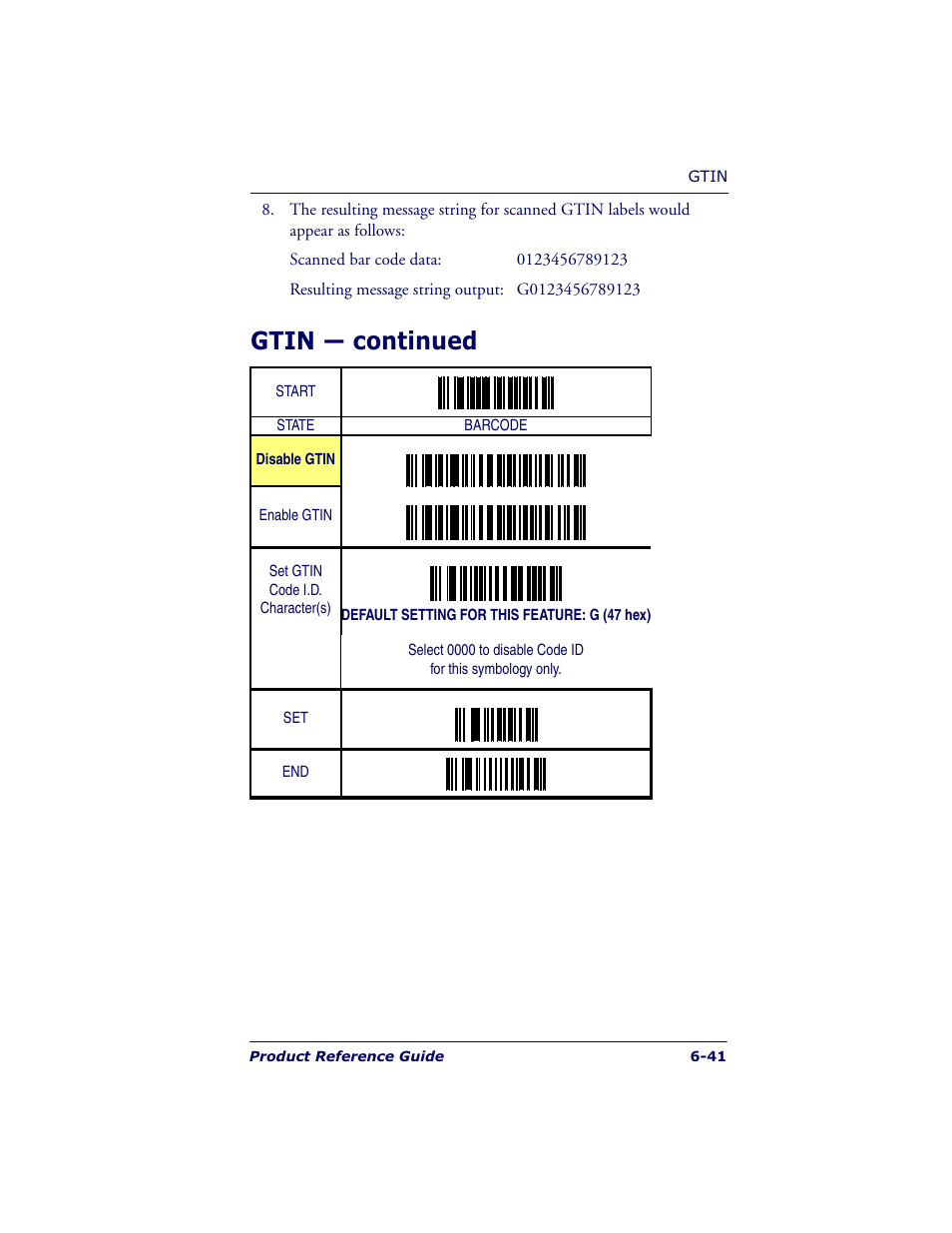 Gtin — continued | Datalogic Scanning QUICKSCAN QS6500BT User Manual | Page 129 / 336