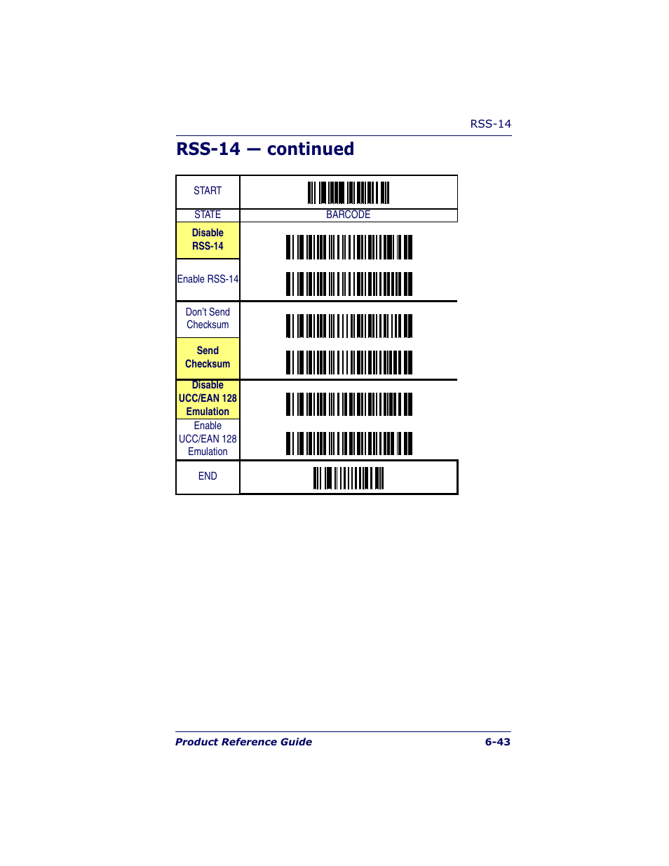 Rss-14 — continued | Datalogic Scanning QUICKSCAN QS6500BT User Manual | Page 131 / 336